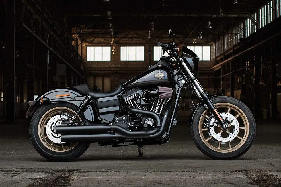 Motorcycle bobber style with new tires in garage